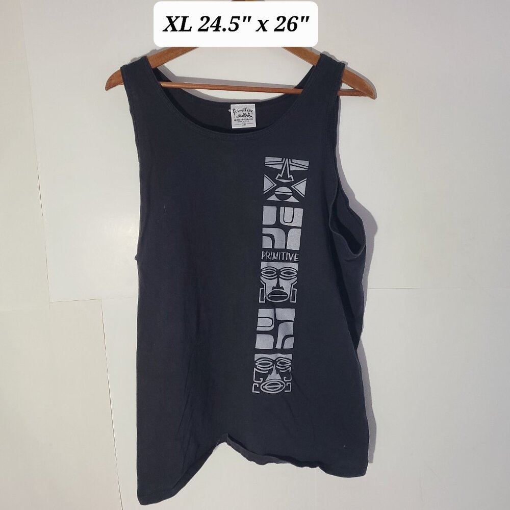 Vintage 90s Primitive Black XL Tank Top Made in USA